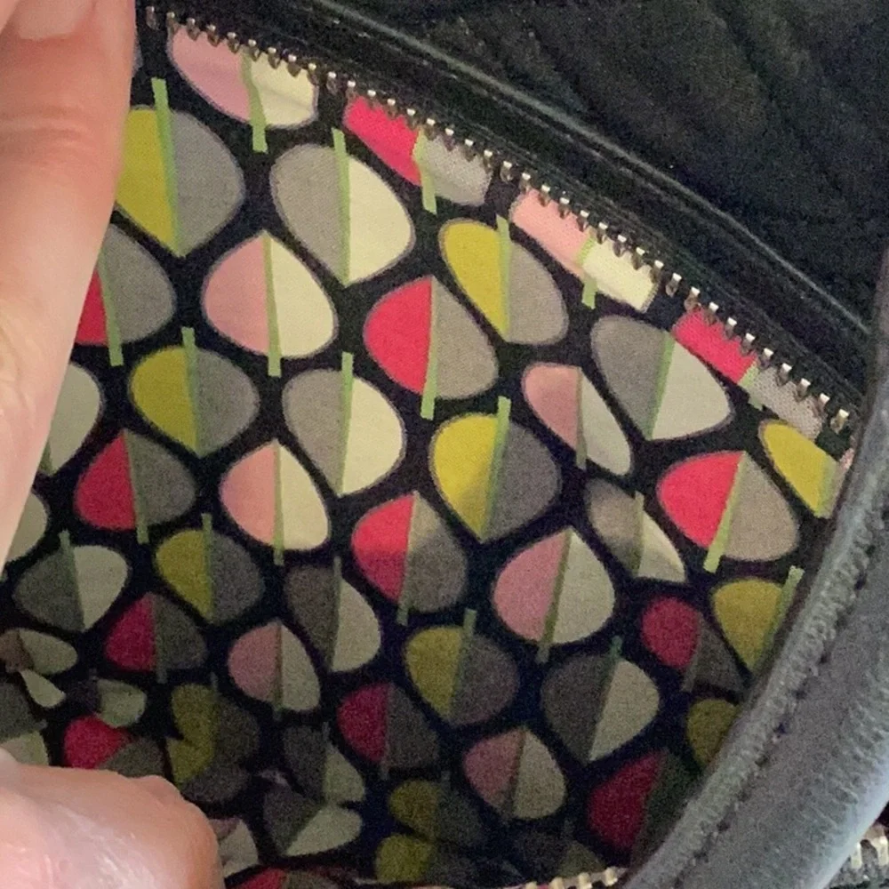 Vera Bradley Day Off Satchel Classic quilted black shoulder or handbag